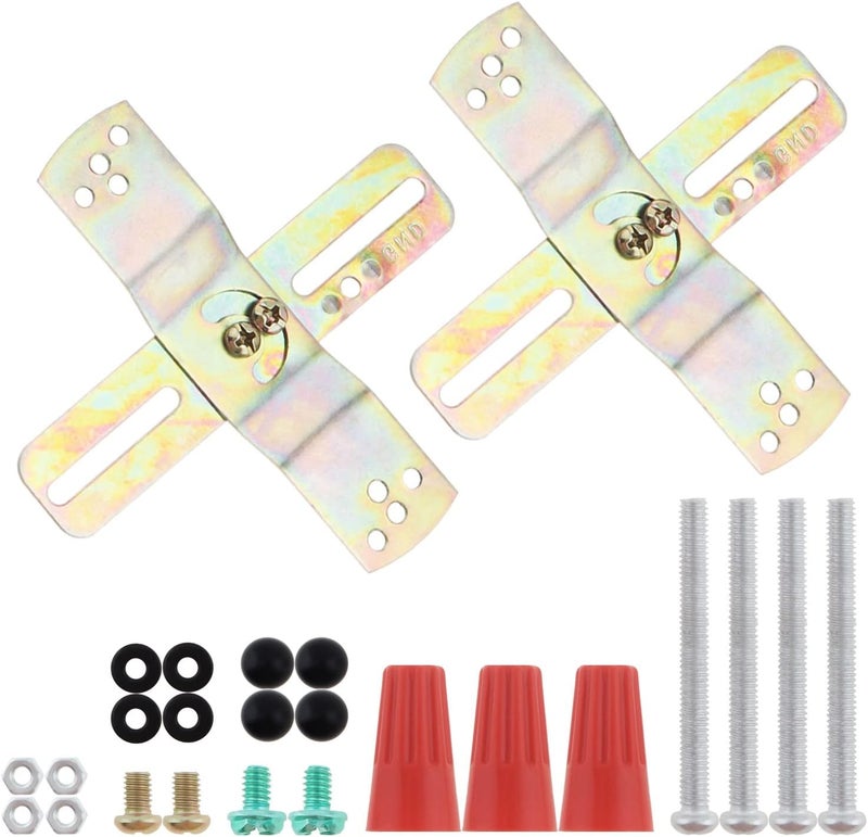 RTNLIT Light Fixture Mounting Bracket, 4" Universal Chandelier Crossbar with Screws and Nuts, Cross-Shaped Lighting Parts,180 Rotatable and Fixed(Pack of 2) - Image 1